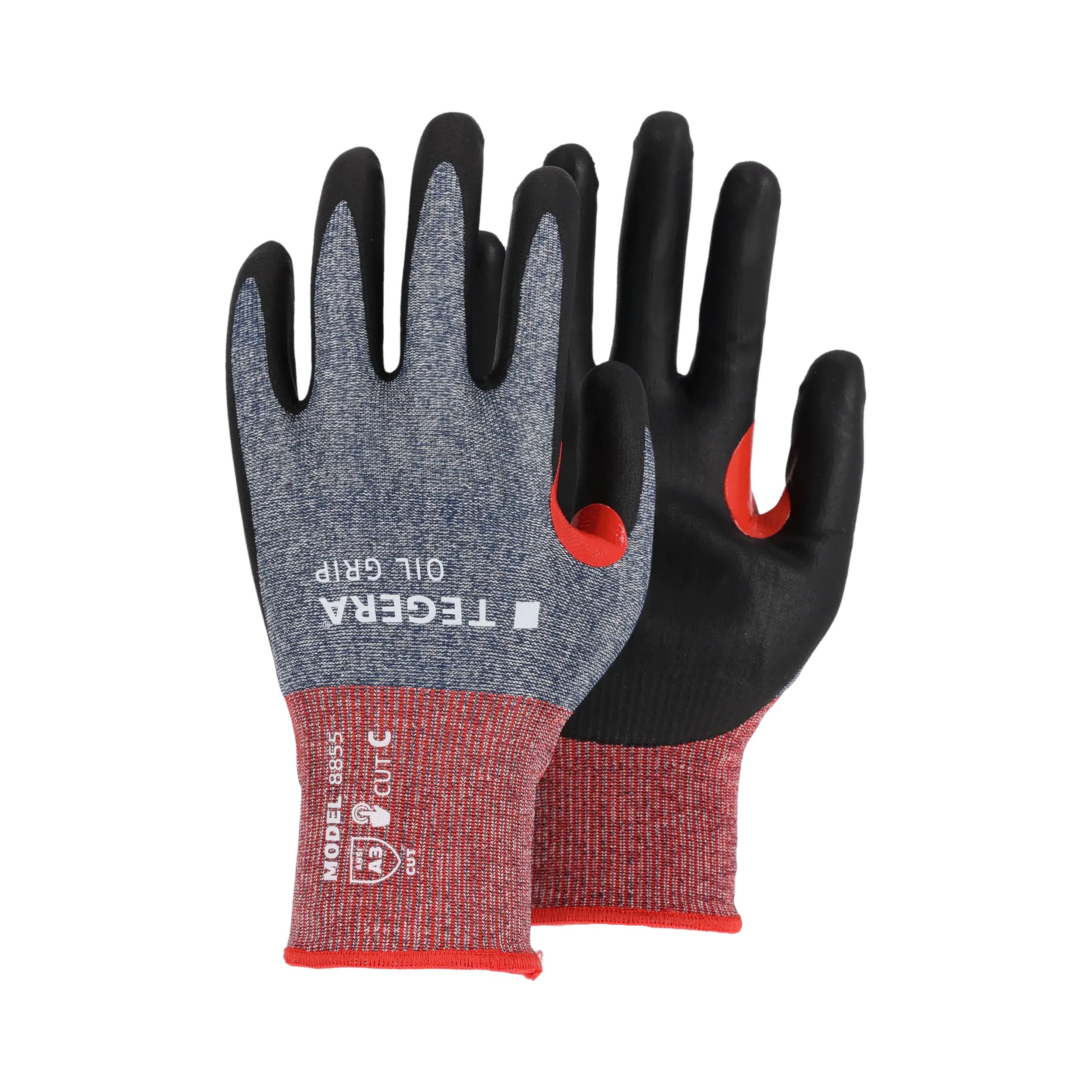 Touchscreen-fähiger Schnittschutzhandschuh Kl. C TEGERA Oil Grip 8855