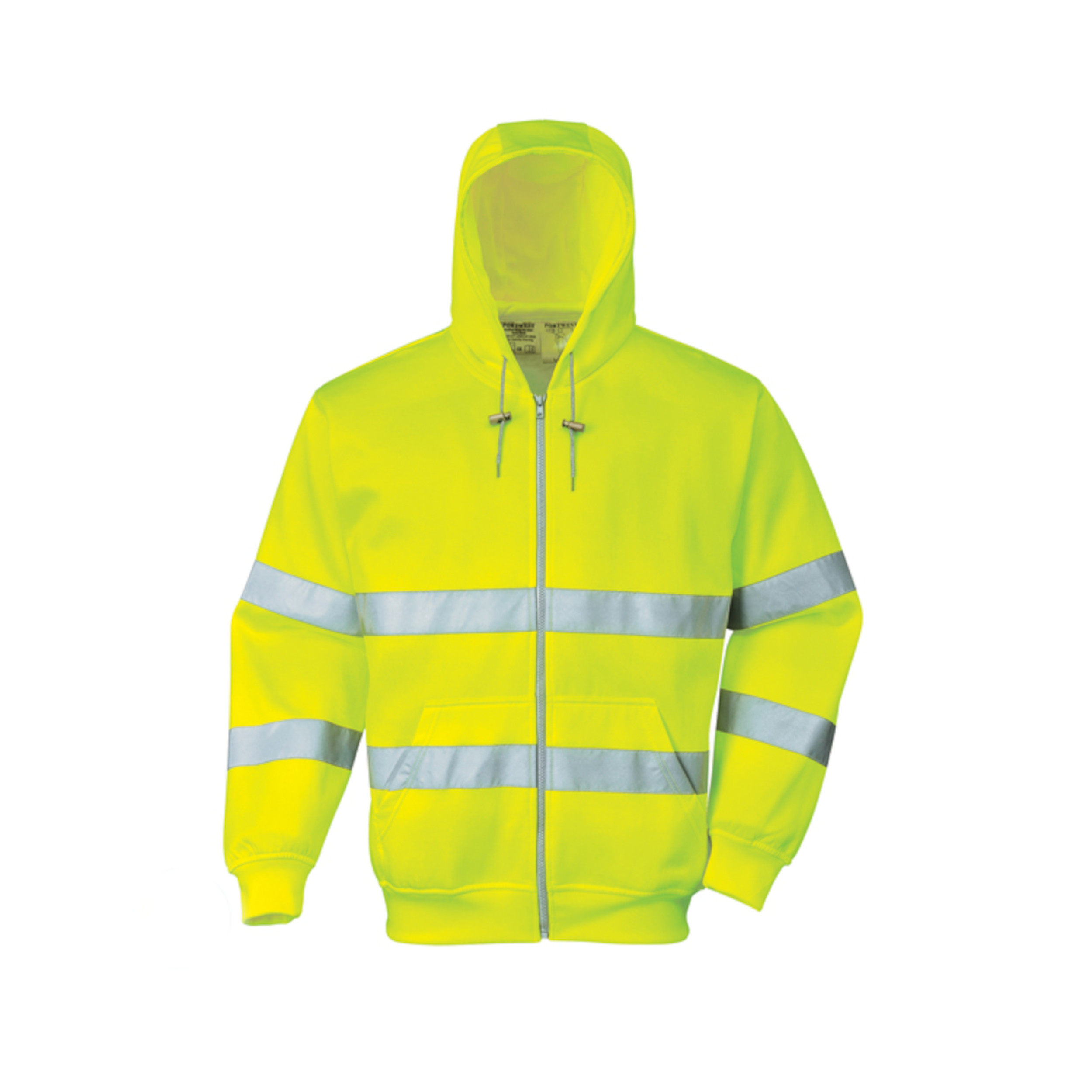 Warnschutz- Kapuzensweatjacke mit Reißverschluss