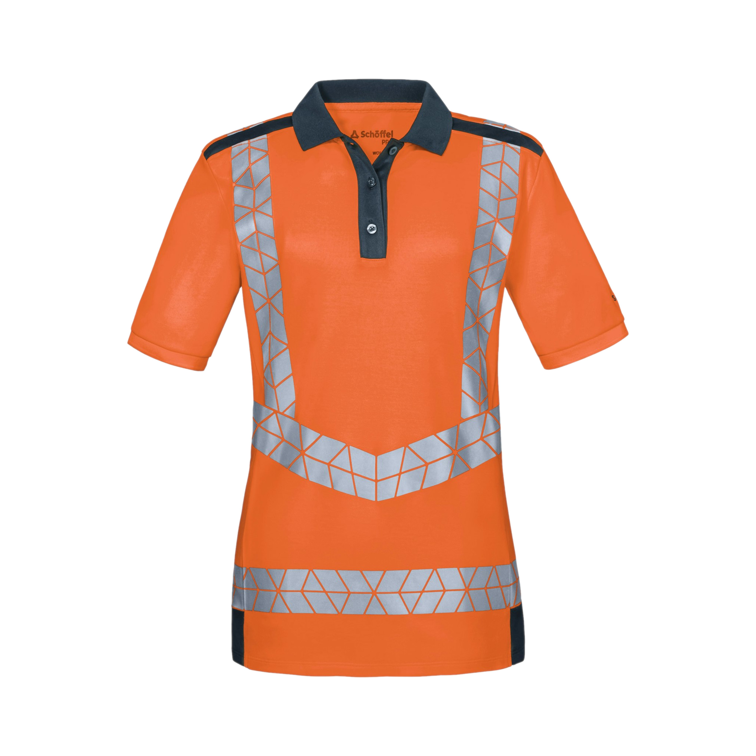 Warnschutz Poloshirt Mischgewebe Signalheld Damen