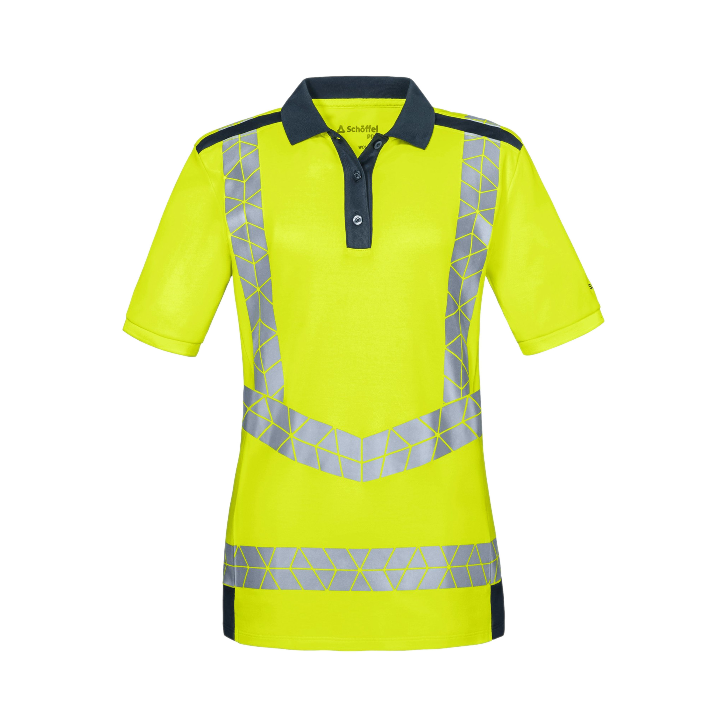 Warnschutz Poloshirt Mischgewebe Signalheld Damen